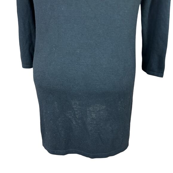 Iman Rhinestone Sweater Medium Black Cashmere Blend Boho Glam Holiday Party - Picture 8 of 12